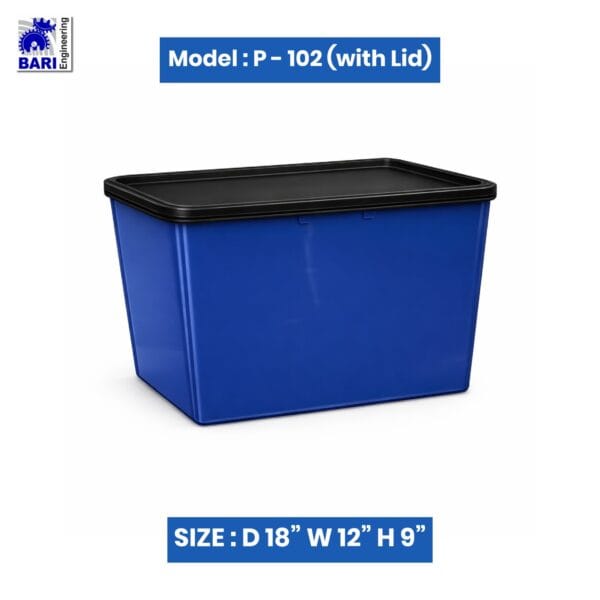 Plastic Storage Box with Lid ( Model No : P-102 with Lid )